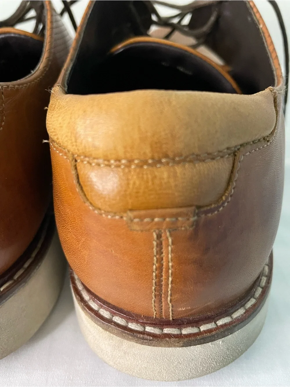 Johnston & Murphy Brown Leather Cap Toe Oxfords 10.5M